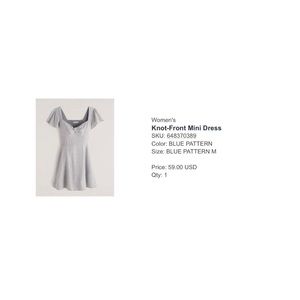 Abercrombie & Fitch Knot-Front Mini Dress
